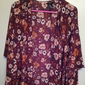 Floral cover up, wrap, shawl, kimono
